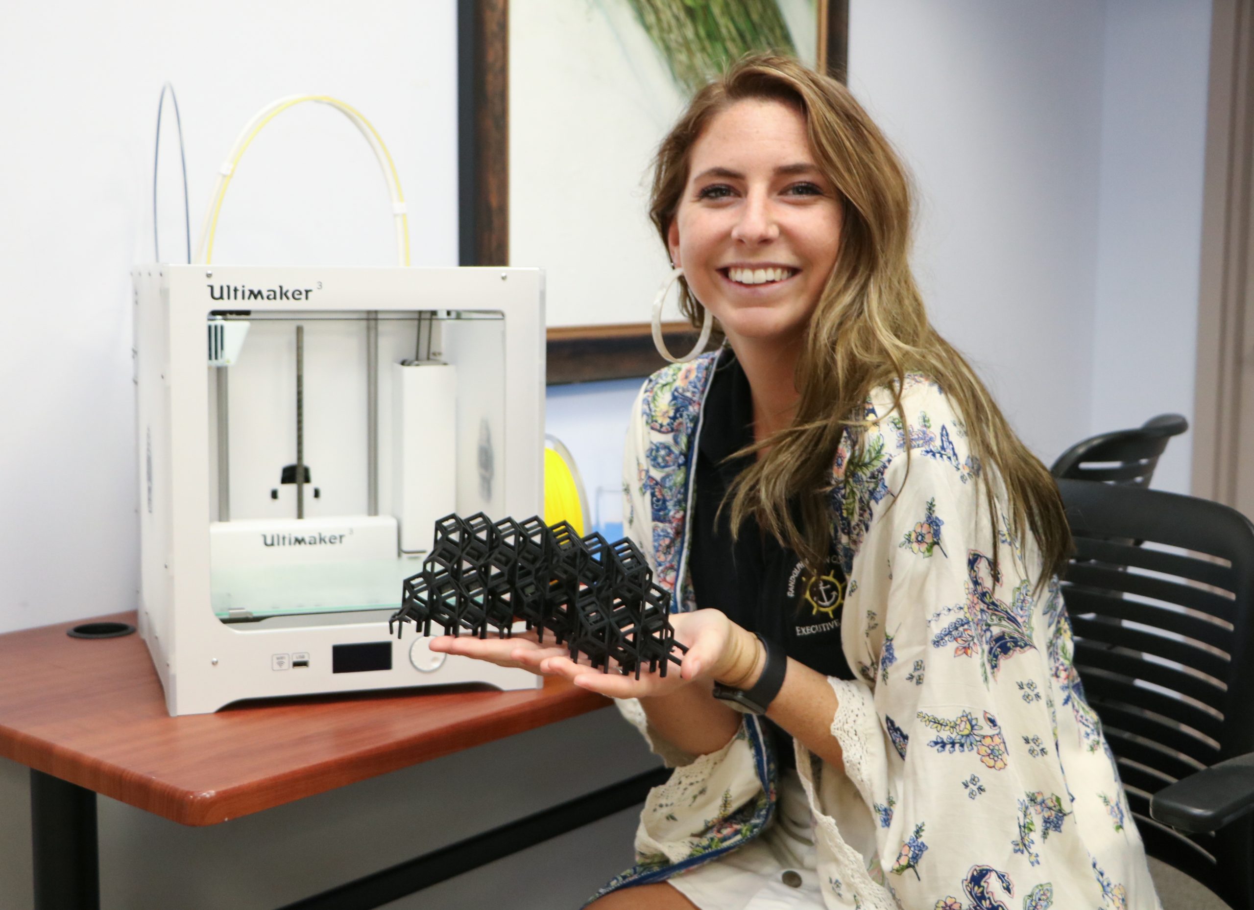 3D Printer in Makerspace in McGraw Page library
